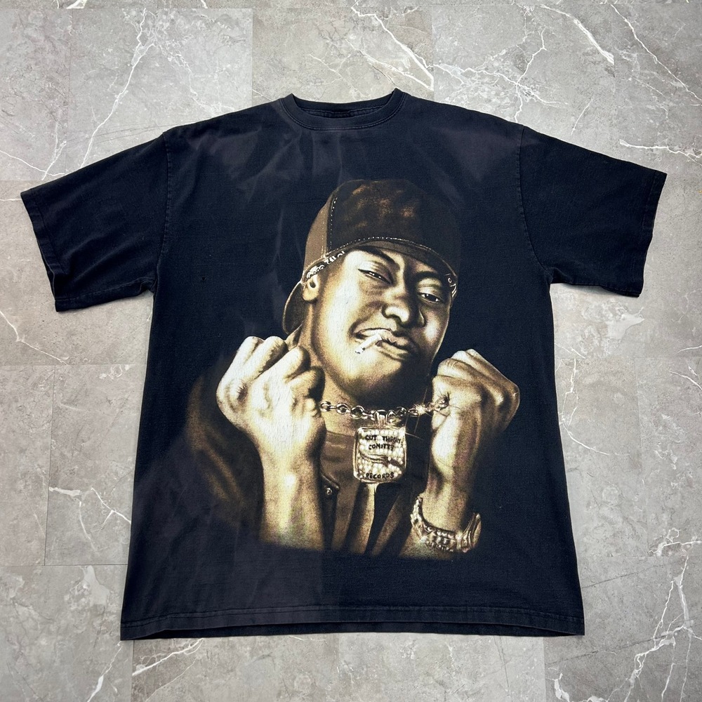 Vintage Soulja Slim Graphic Rap Tee Mens 2XL Faded Distressed Slow Motion Shirt